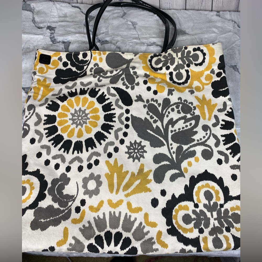 Large reversible 100% cotton canvas tote bag